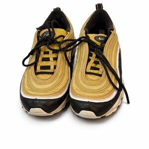 Nike Air Max 97 Metallic Gold Black White CZ 9197-700 Youth 5.5 Y Women’s 7